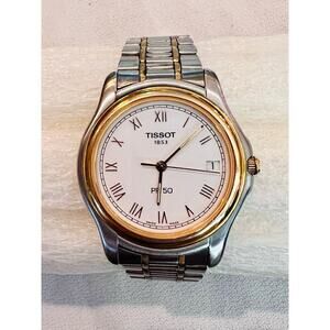 Tissot 1853 PR50 Two Tone Men's 36mm Swiss Quartz Wristwatch with new battery